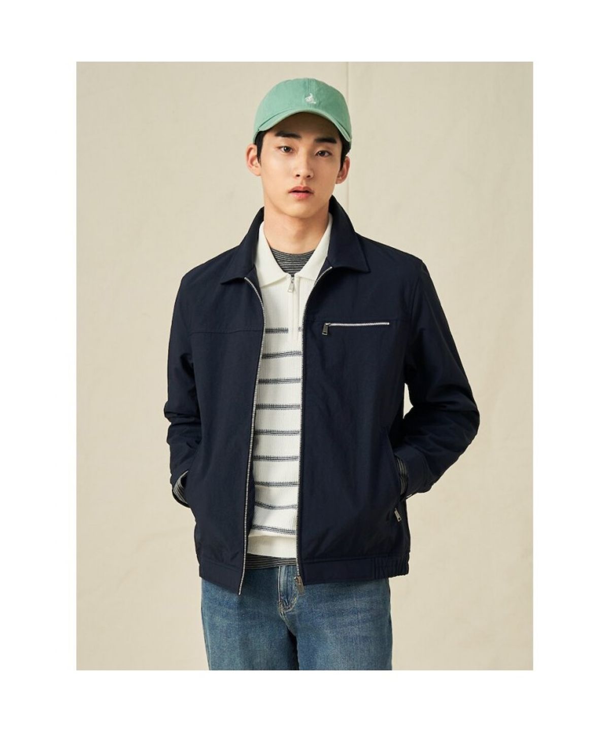 빈폴 멘(BEANPOLE MEN) 봄 블루종  네이비 (BC5139C16R)