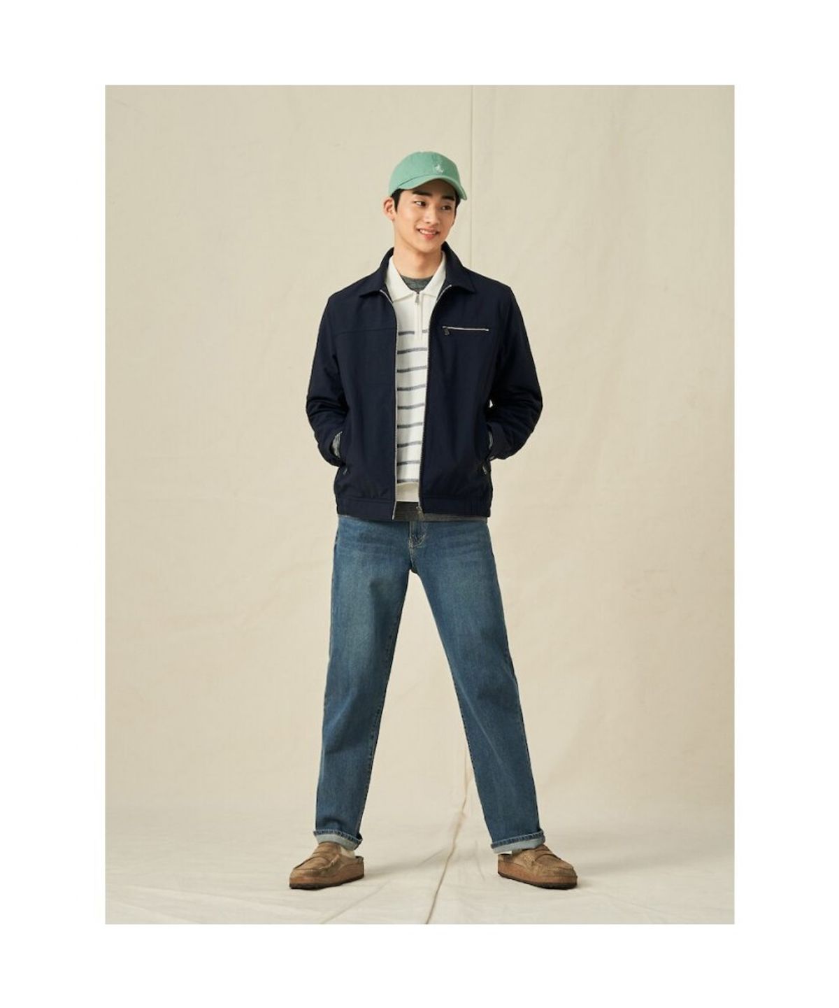 빈폴 멘(BEANPOLE MEN) 봄 블루종  네이비 (BC5139C16R)