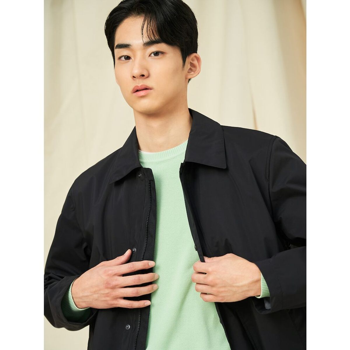 빈폴 멘(BEANPOLE MEN) 헤리티지 테크 카코트  블랙