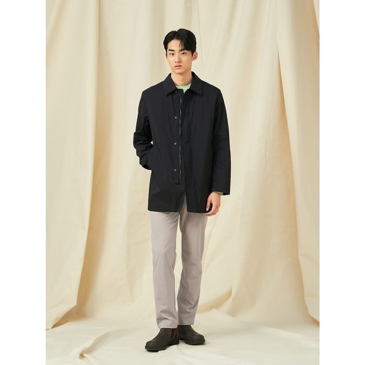 빈폴 멘(BEANPOLE MEN) 헤리티지 테크 카코트  블랙