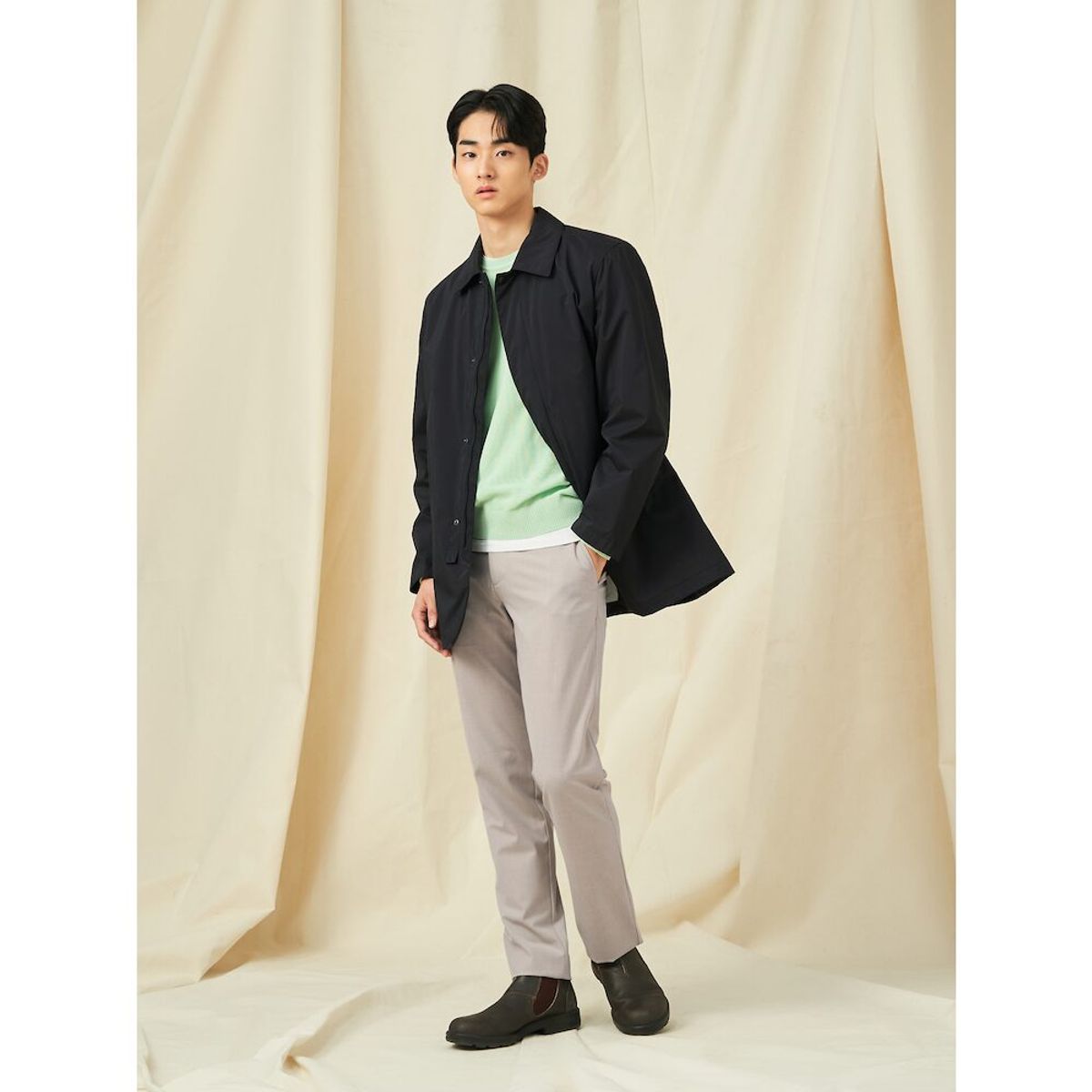 빈폴 멘(BEANPOLE MEN) 헤리티지 테크 카코트  블랙