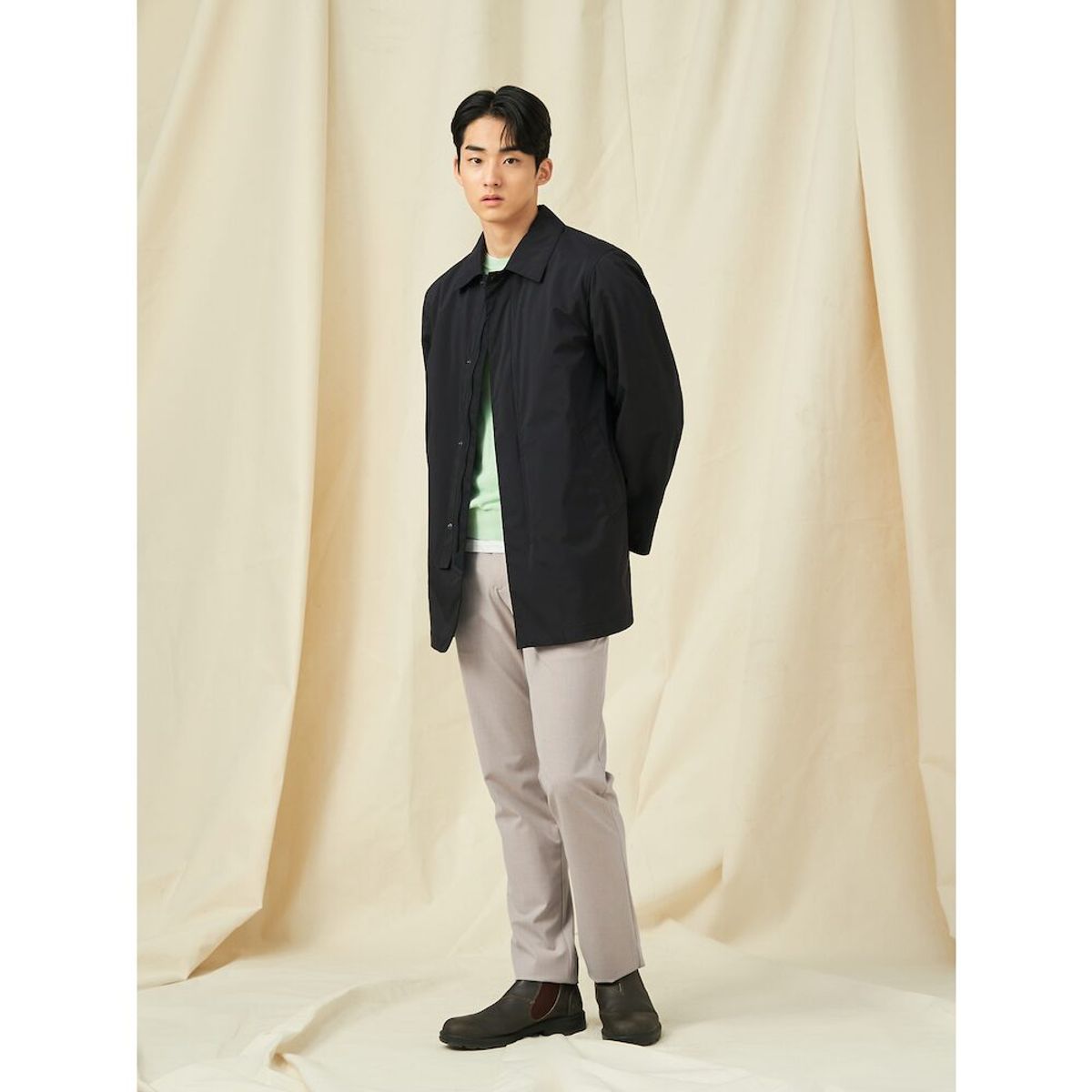빈폴 멘(BEANPOLE MEN) 헤리티지 테크 카코트  블랙