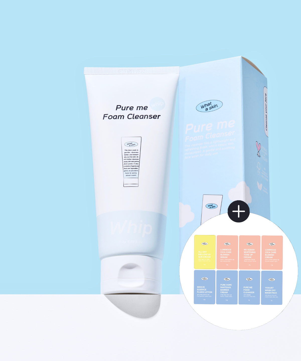 와더스킨(WHATASKIN) 퓨어미 휩 폼클렌징 150g