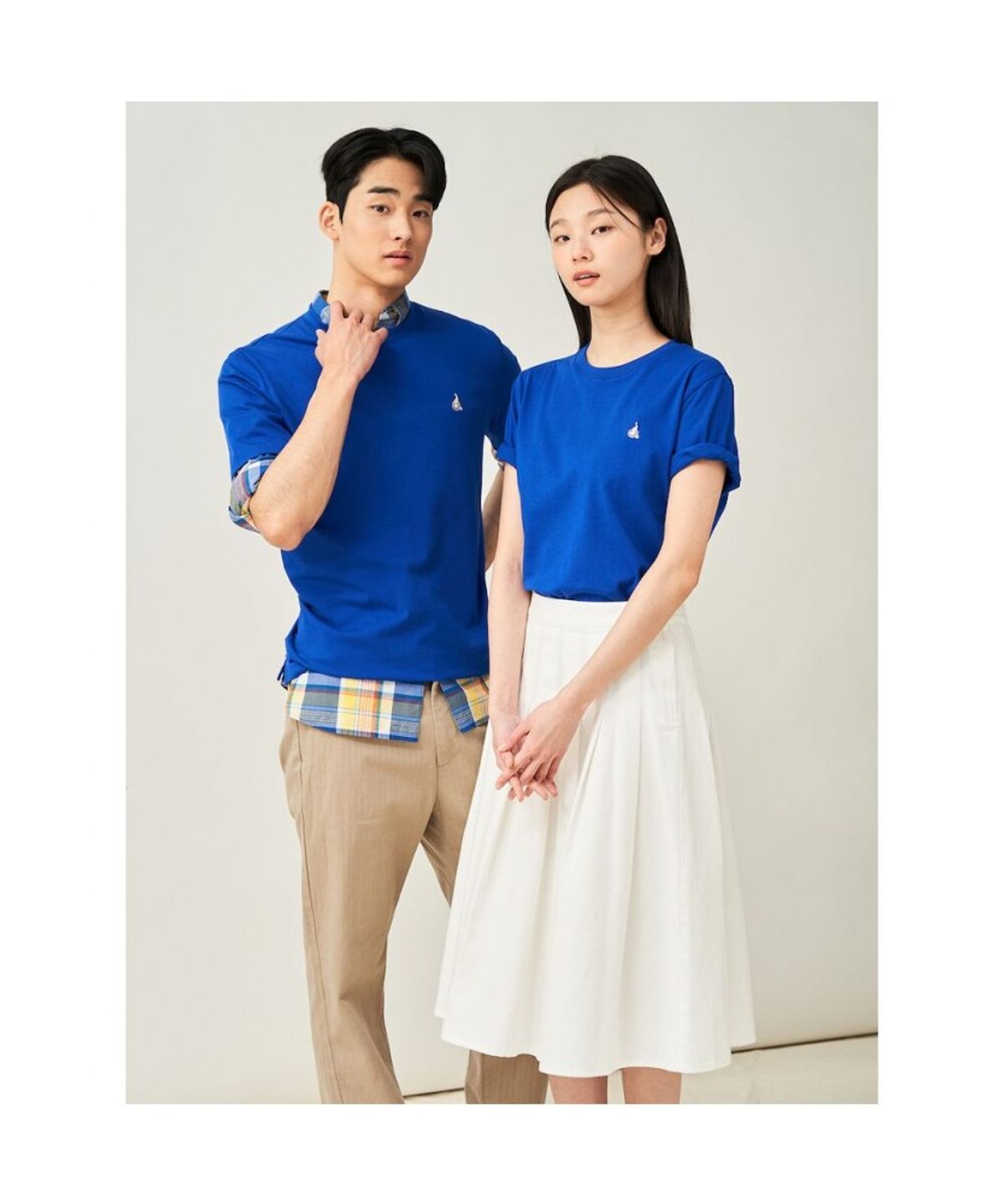 빈폴 멘(BEANPOLE MEN) [Essential] 남녀공용 수피마 코튼 라운드넥 티셔츠  로열 블루