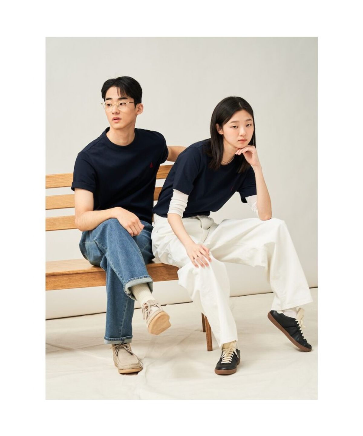 빈폴 멘(BEANPOLE MEN) [Essential] 수피마 코튼 라운드넥 티셔츠  네이비 (BC5242E12R)