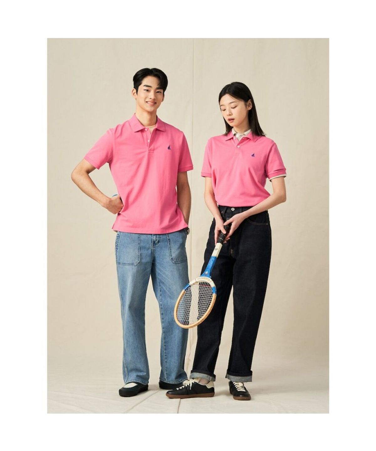 빈폴 멘(BEANPOLE MEN) [Essential] 남녀공용 수피마 코튼 피케 티셔츠  코럴 (BC5242E117)