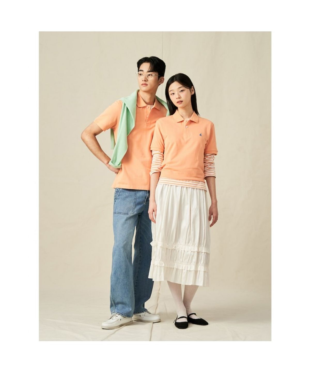 빈폴 멘(BEANPOLE MEN) [Essential] 남녀공용 수피마 코튼 피케 티셔츠  살몬핑크 (BC5242E119)