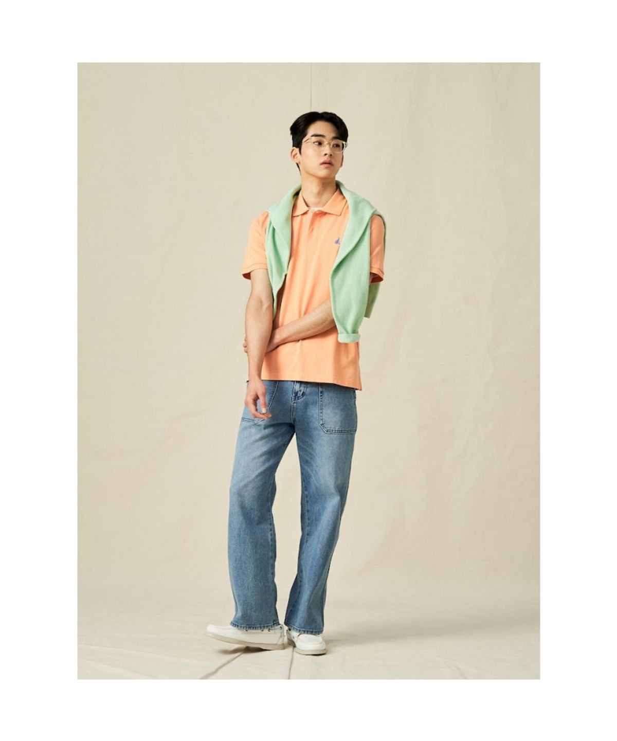 빈폴 멘(BEANPOLE MEN) [Essential] 남녀공용 수피마 코튼 피케 티셔츠  살몬핑크 (BC5242E119)