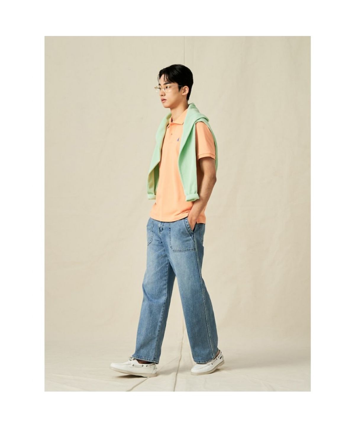 빈폴 멘(BEANPOLE MEN) [Essential] 남녀공용 수피마 코튼 피케 티셔츠  살몬핑크 (BC5242E119)