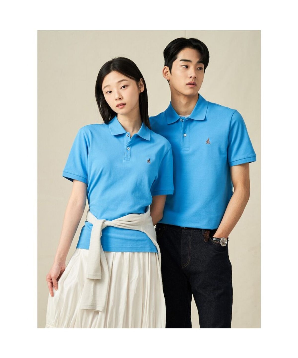 빈폴 멘(BEANPOLE MEN) [Essential] 남녀공용 수피마 코튼 피케 티셔츠  블루 (BC5242E11P)