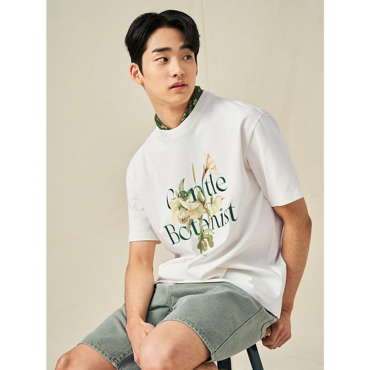 빈폴 멘(BEANPOLE MEN) [Reedition] 프린트 티셔츠  아이보리 (BC5242S010)