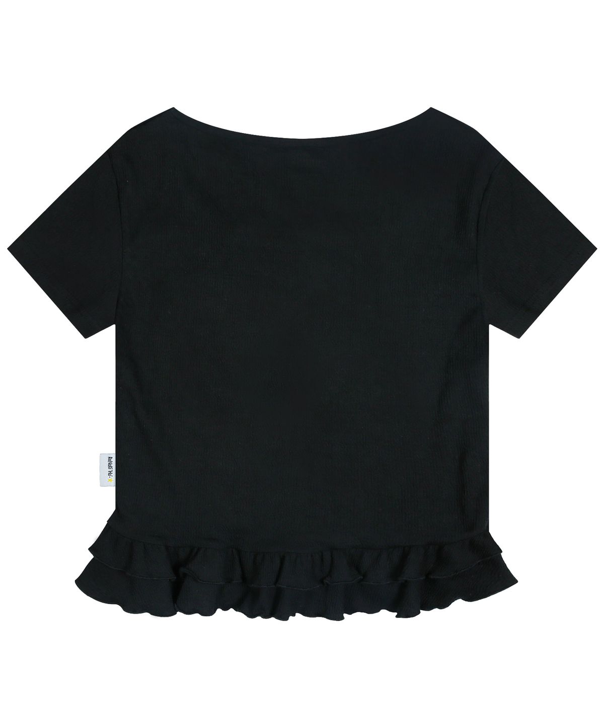 루나키후(RuNaKi'Hu') WXT047 프릴 레이어드 스퀘어넥 숏슬리브 (BLACK)