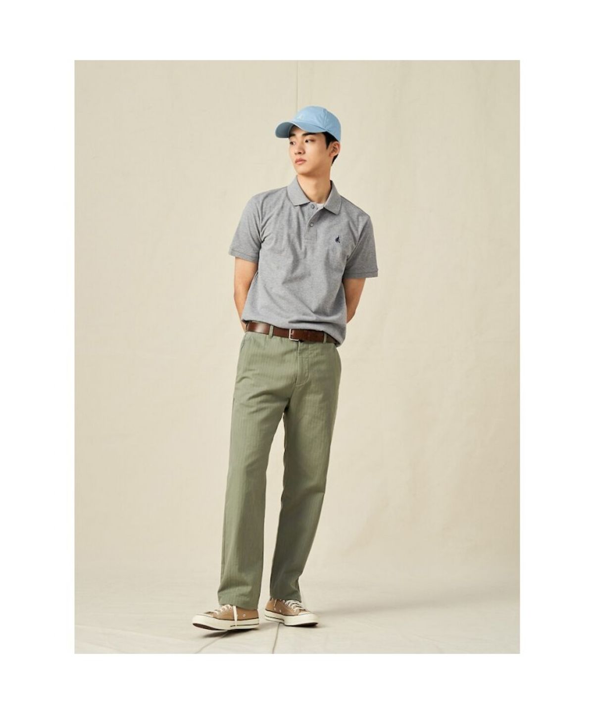 빈폴 멘(BEANPOLE MEN) [Essential] 남녀공용 수피마 코튼 피케 티셔츠  그레이 (BC5242E113)