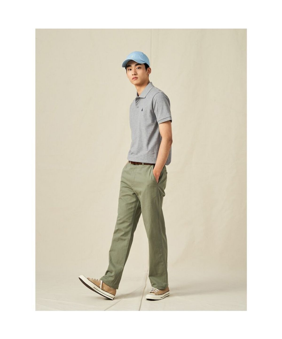 빈폴 멘(BEANPOLE MEN) [Essential] 남녀공용 수피마 코튼 피케 티셔츠  그레이 (BC5242E113)