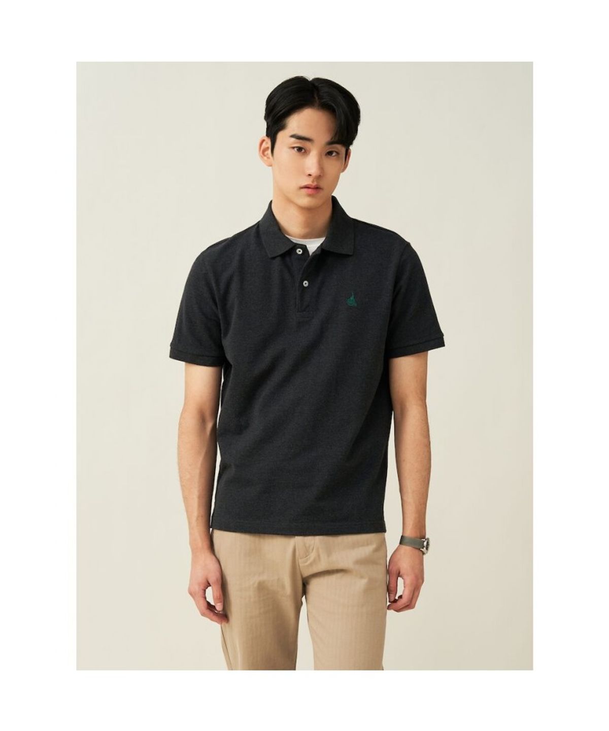 빈폴 멘(BEANPOLE MEN) [Essential] 남녀공용 수피마 코튼 피케 티셔츠  애쉬 (BC5242E114)