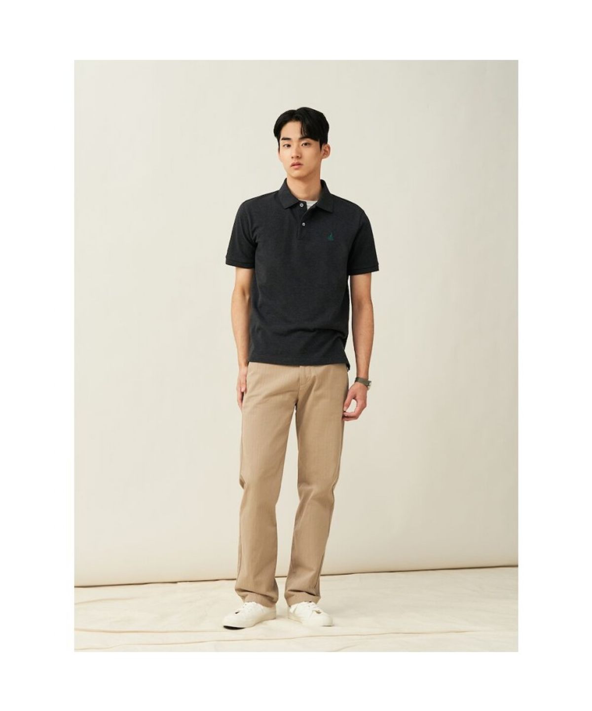 빈폴 멘(BEANPOLE MEN) [Essential] 남녀공용 수피마 코튼 피케 티셔츠  애쉬 (BC5242E114)