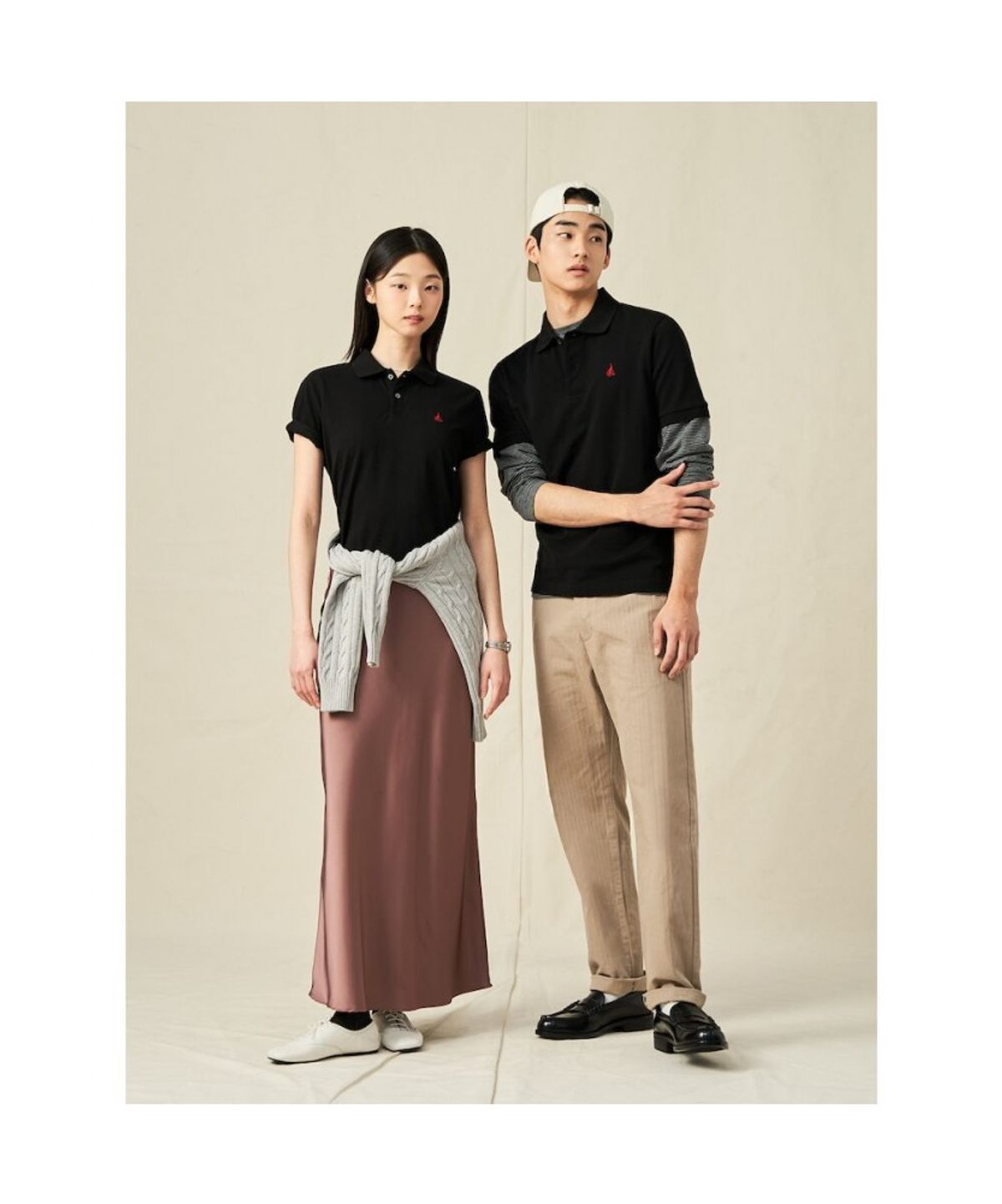 빈폴 멘(BEANPOLE MEN) [Essential] 남녀공용 수피마 코튼 피케 티셔츠  블랙 (BC5242E115)