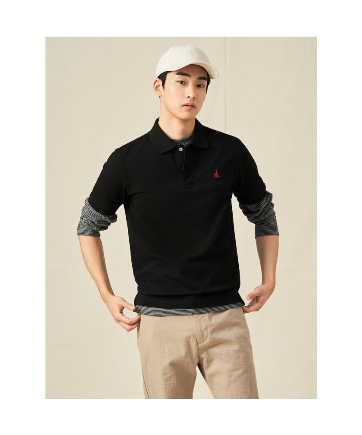 빈폴 멘(BEANPOLE MEN) [Essential] 남녀공용 수피마 코튼 피케 티셔츠  블랙 (BC5242E115)