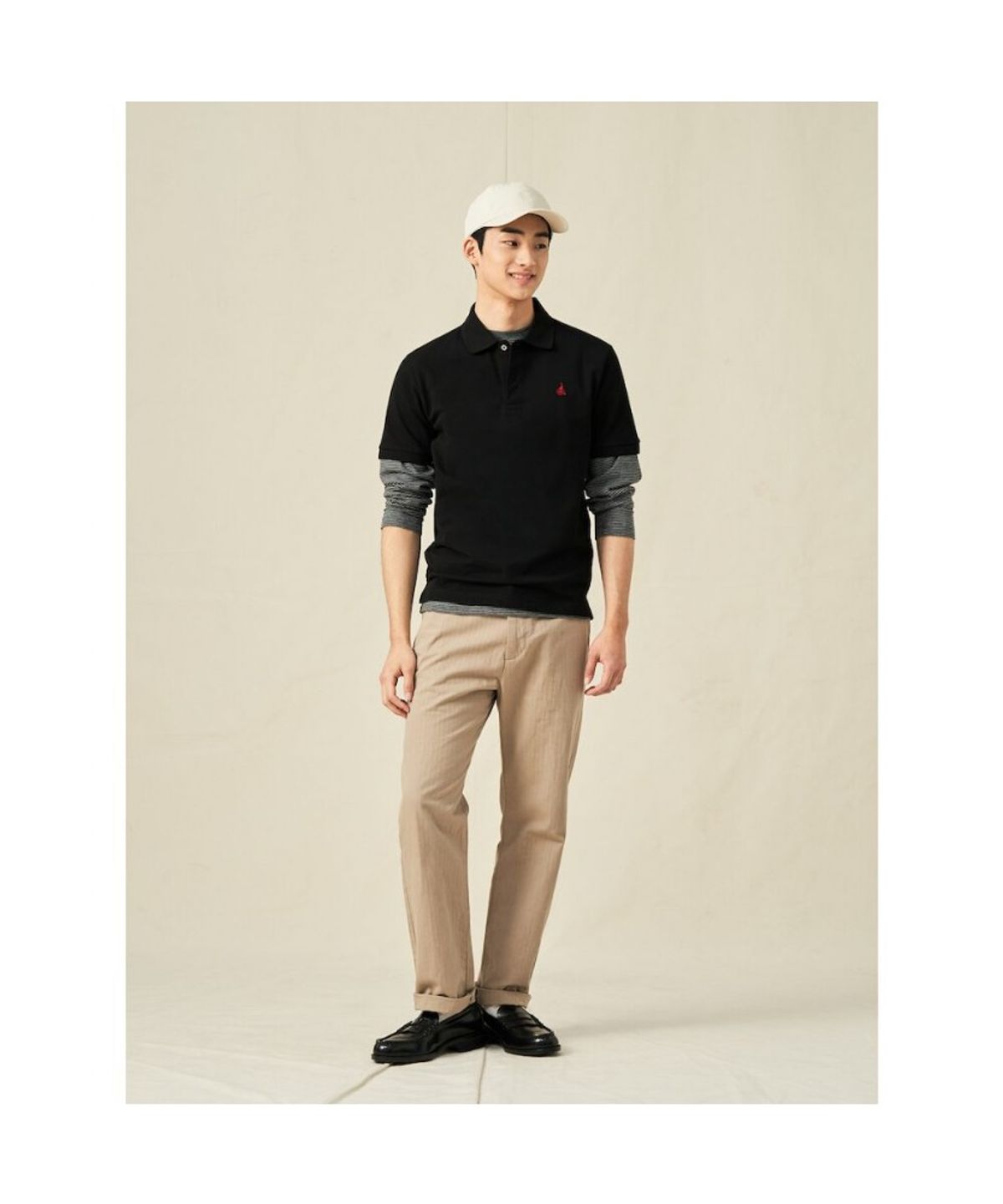 빈폴 멘(BEANPOLE MEN) [Essential] 남녀공용 수피마 코튼 피케 티셔츠  블랙 (BC5242E115)