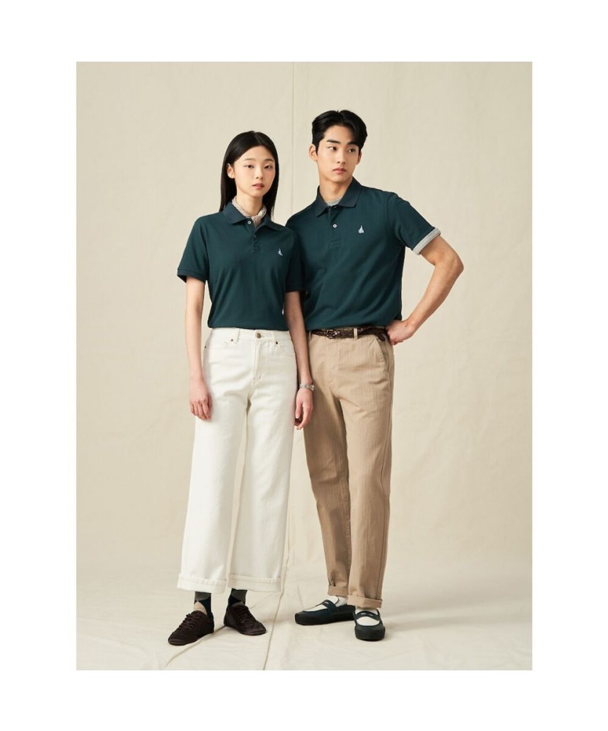 빈폴 멘(BEANPOLE MEN) [Essential] 남녀공용 수피마 코튼 피케 티셔츠  그린 (BC5242E11M)