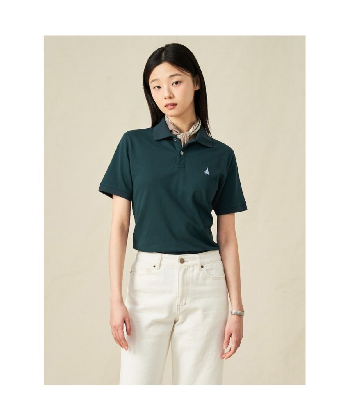 빈폴 멘(BEANPOLE MEN) [Essential] 남녀공용 수피마 코튼 피케 티셔츠  그린 (BC5242E11M)