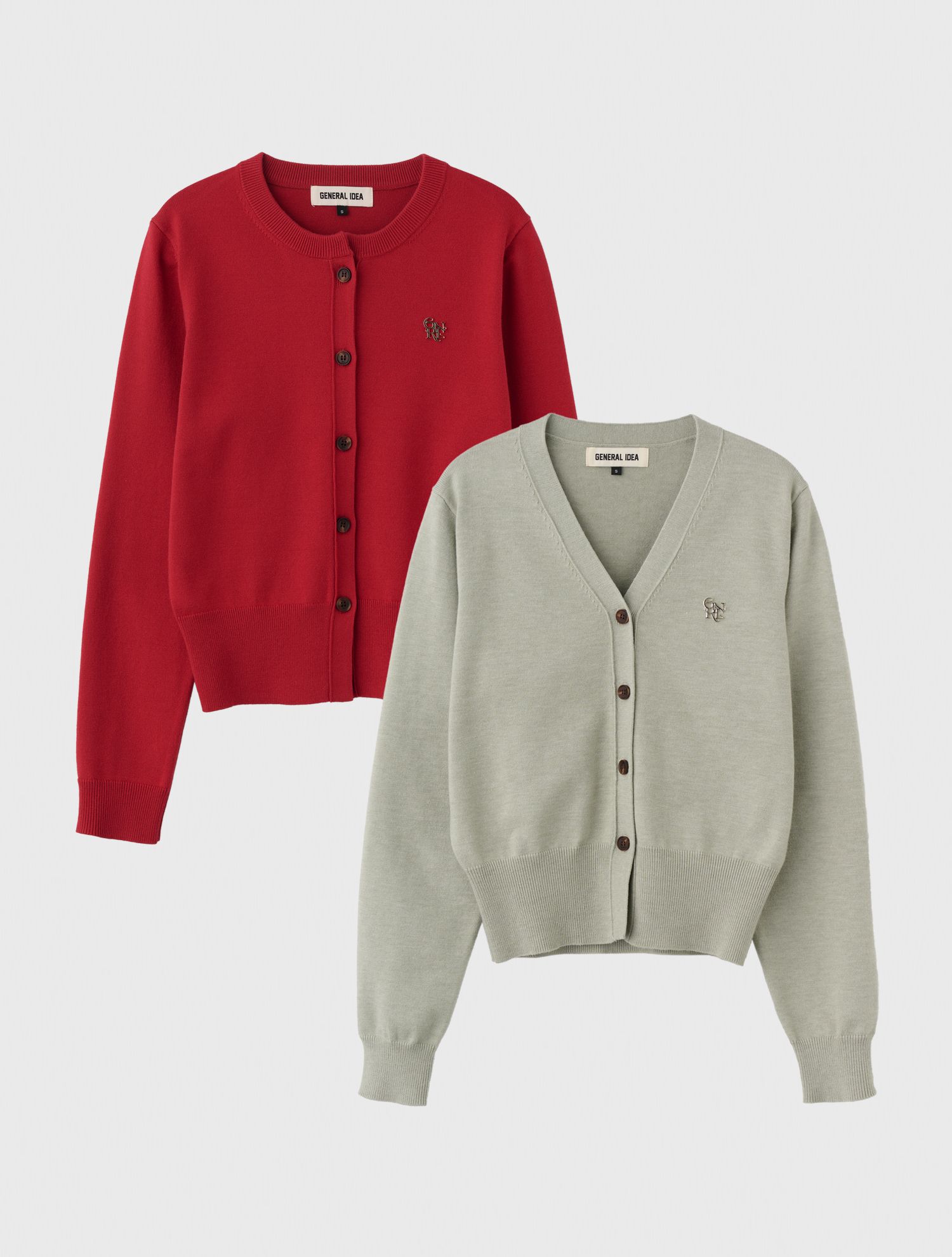 MUSINSA公式 | GENERAL IDEA Essential Cardigan 2TYPE [SET]