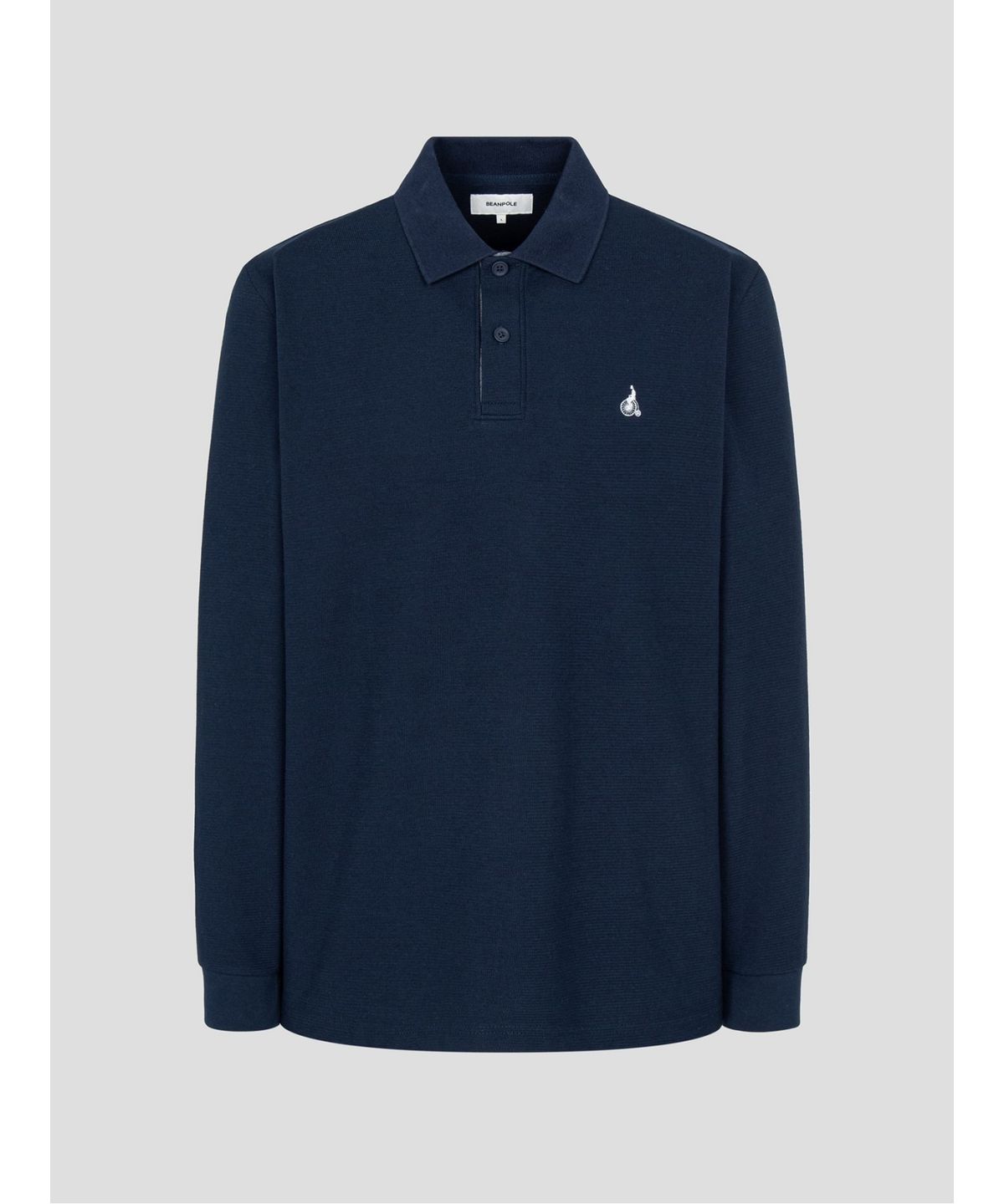 빈폴 멘(BEANPOLE MEN) 미니와플 칼라넥 티셔츠  네이비 (BC5141C12R)