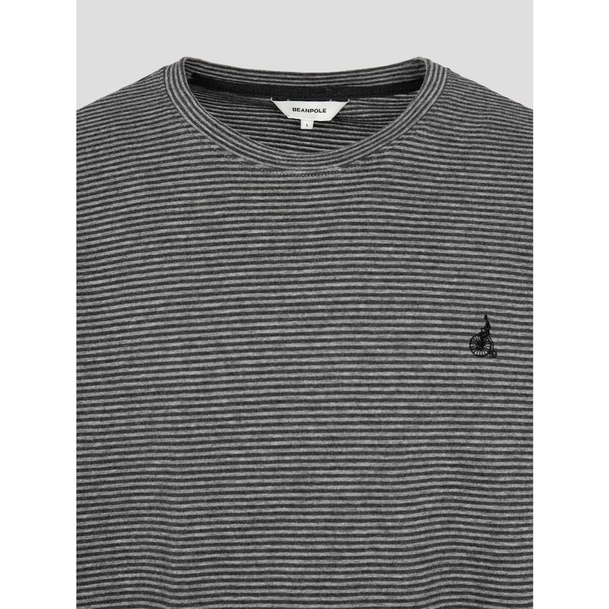 빈폴 멘(BEANPOLE MEN) 미니 스트라이프 라운드 티셔츠  애쉬 (BC5141C324)