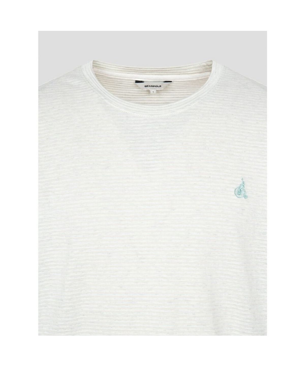 빈폴 멘(BEANPOLE MEN) 미니 스트라이프 라운드 티셔츠  라이트 그린 (BC5141C32L)