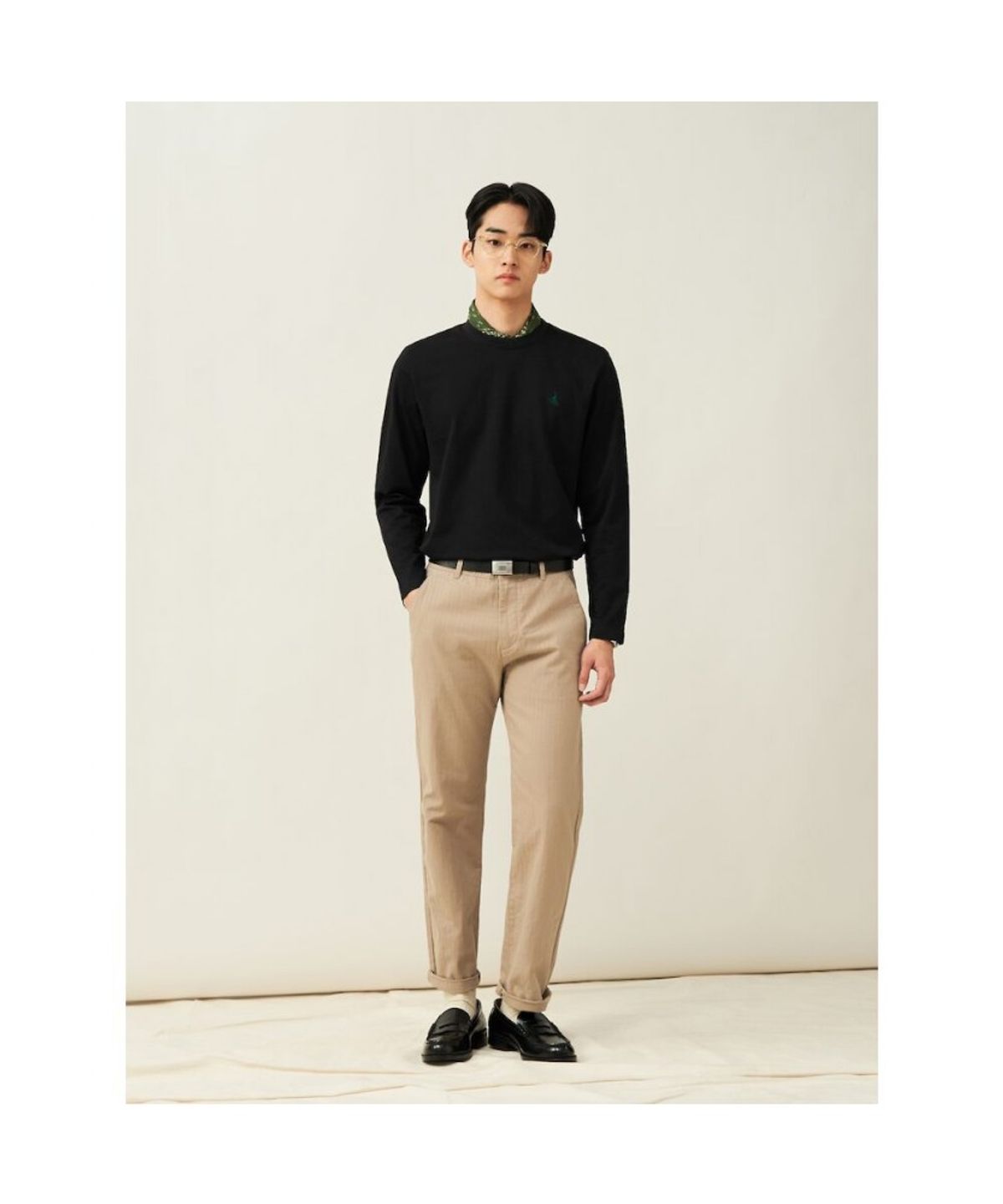 빈폴 멘(BEANPOLE MEN) [Essential] 남녀공용 수피마 코튼 라운드넥 티셔츠  블랙 (BC5141E025)