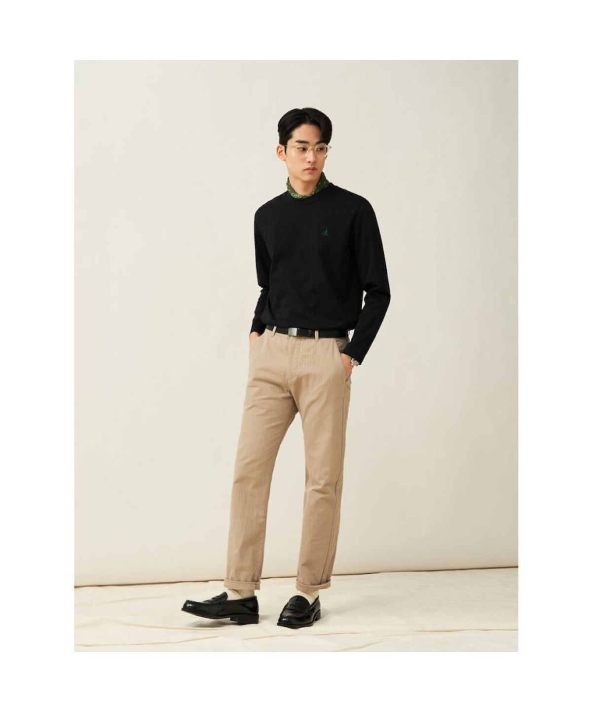 빈폴 멘(BEANPOLE MEN) [Essential] 남녀공용 수피마 코튼 라운드넥 티셔츠  블랙 (BC5141E025)