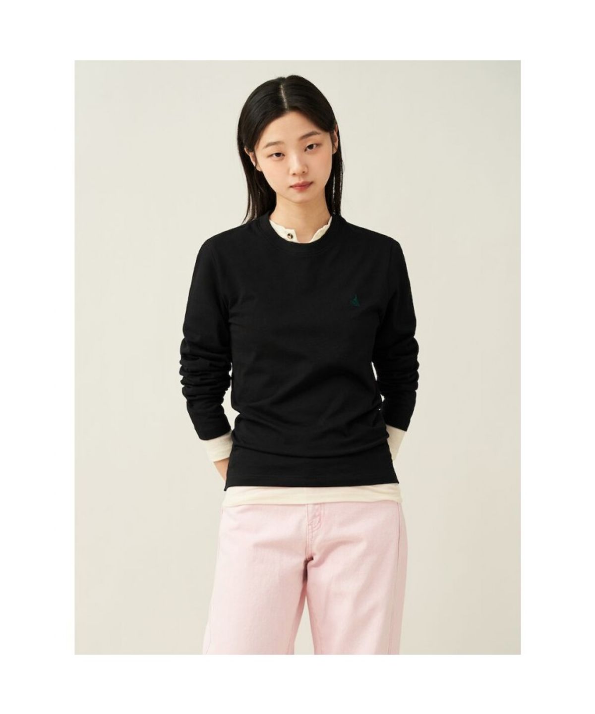 빈폴 멘(BEANPOLE MEN) [Essential] 남녀공용 수피마 코튼 라운드넥 티셔츠  블랙 (BC5141E025)