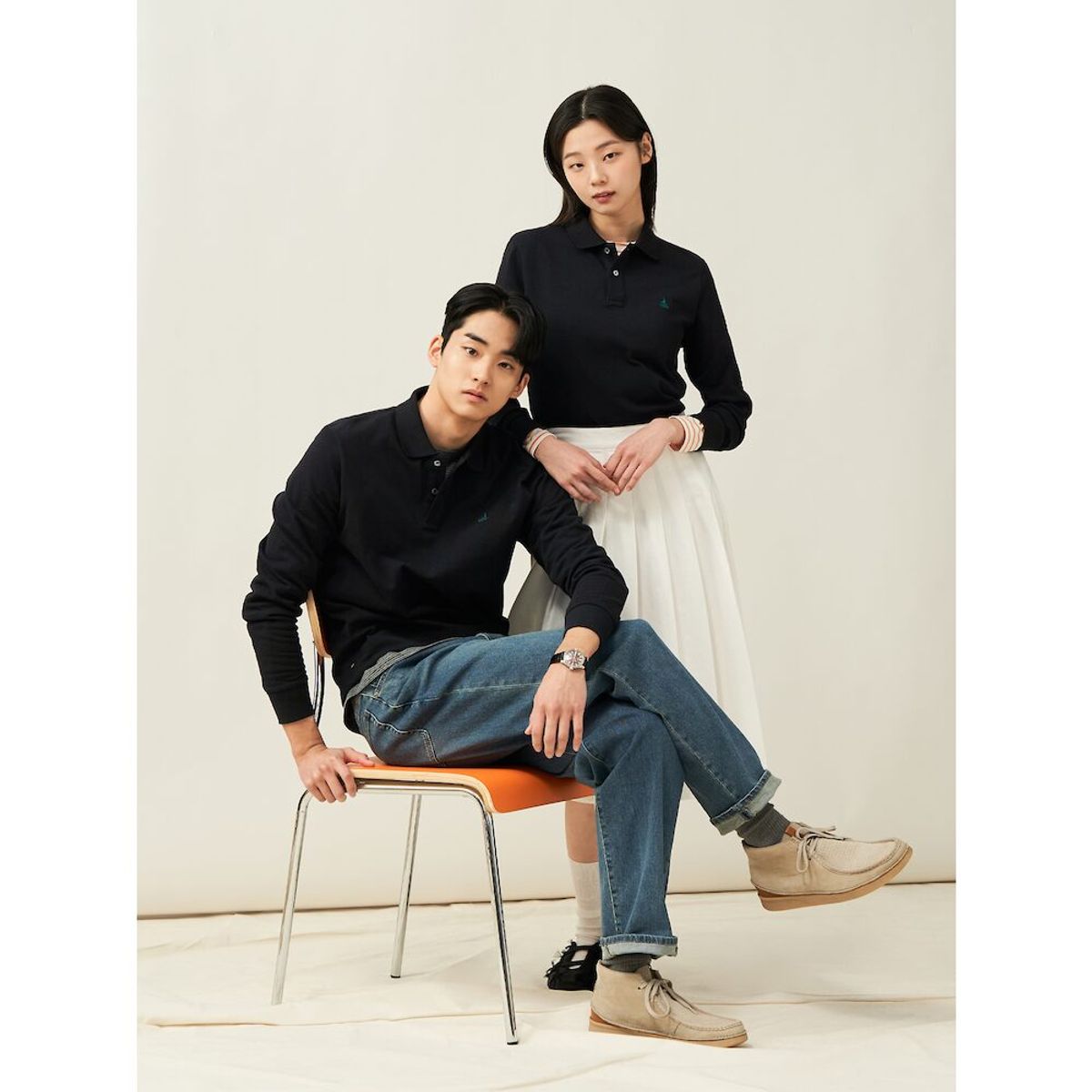 빈폴 멘(BEANPOLE MEN) [Essential] 남녀공용 수피마코튼 피케 티셔츠  블랙 (BC5141E015)