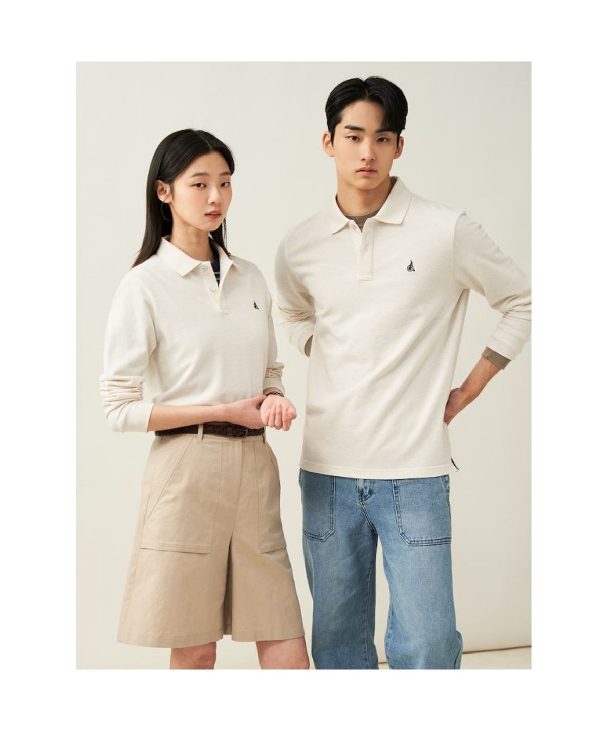 빈폴 멘(BEANPOLE MEN) [Essential] 남녀공용 수피마코튼 피케 티셔츠  베이지