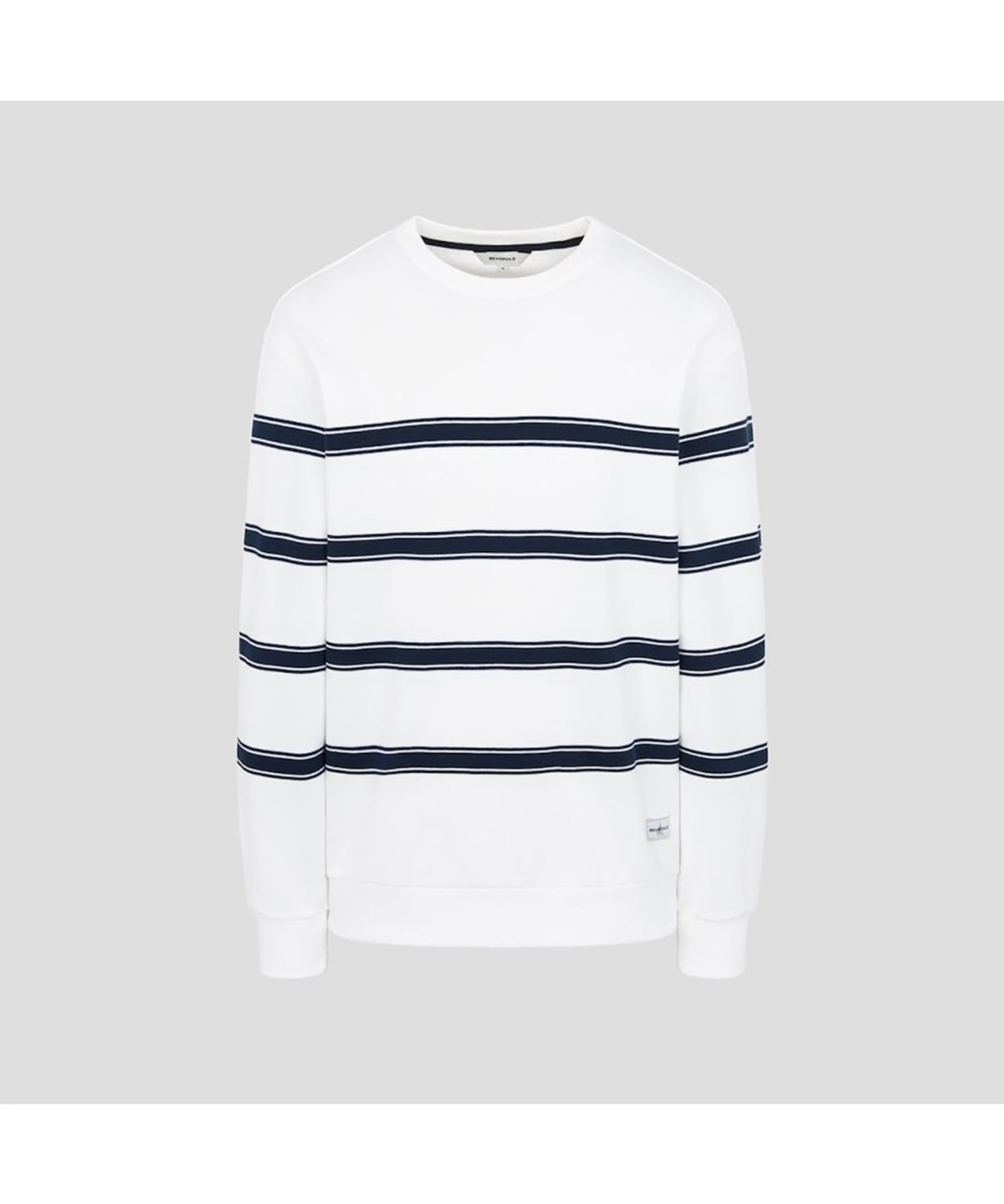 빈폴 멘(BEANPOLE MEN) 스트라이프 스웨트 셔츠  아이보리