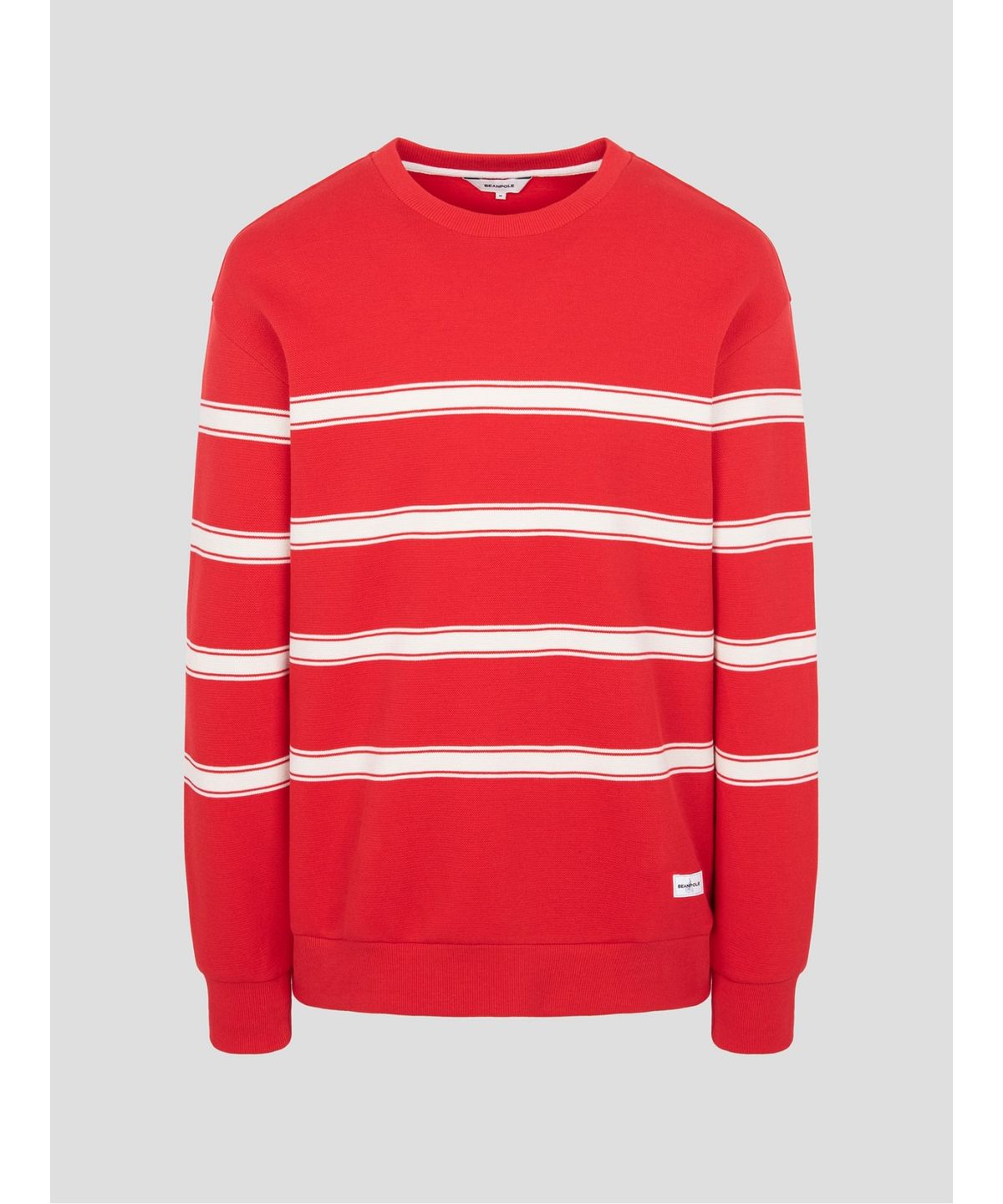 빈폴 멘(BEANPOLE MEN) 스트라이프 스웨트 셔츠  레드 (BC5141C316)
