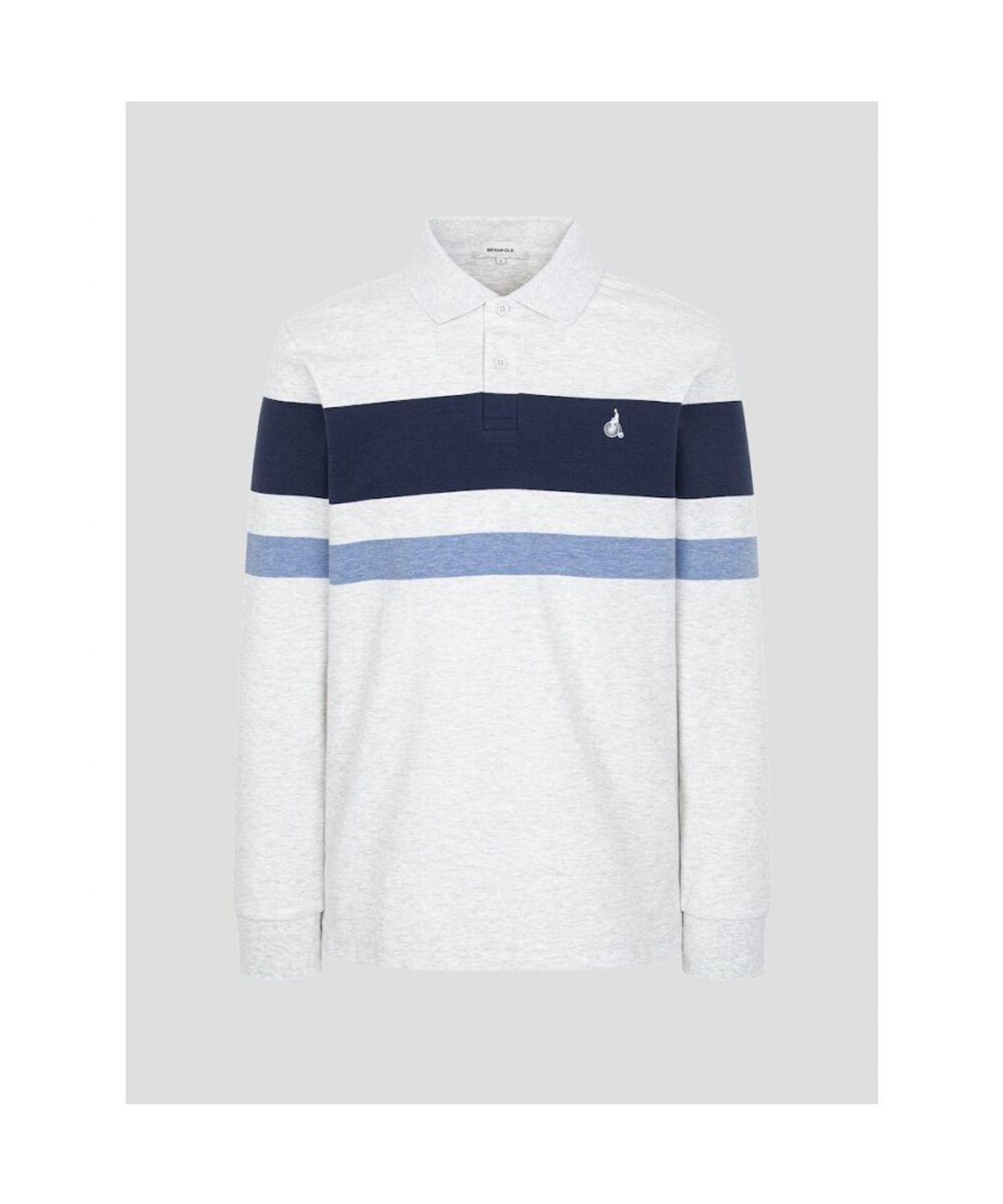 빈폴 멘(BEANPOLE MEN) 피케 컬러블록 칼라넥 티셔츠  라이트 그레이 (BC5141C132)