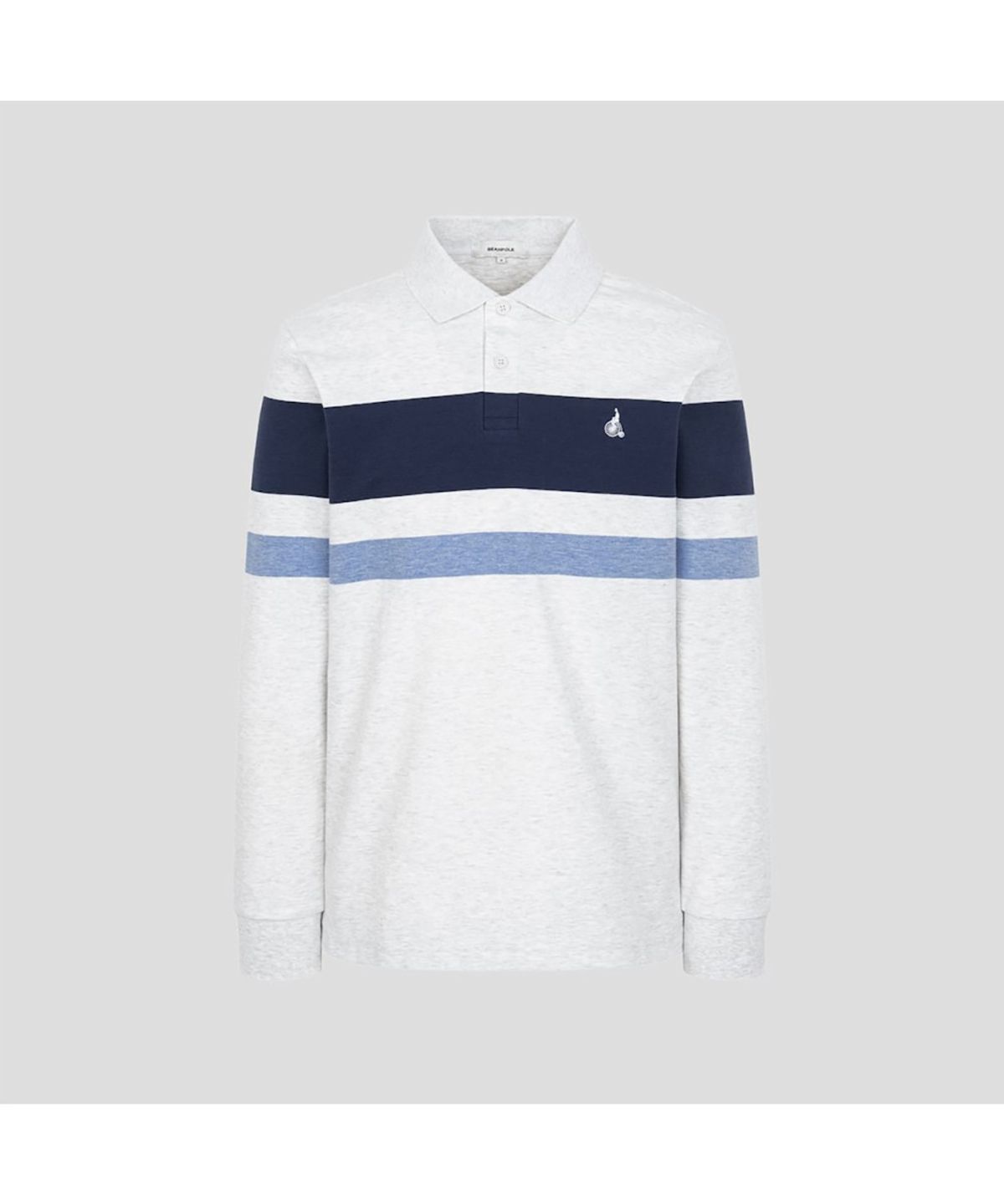 빈폴 멘(BEANPOLE MEN) 피케 컬러블록 칼라넥 티셔츠  라이트 그레이 (BC5141C132)