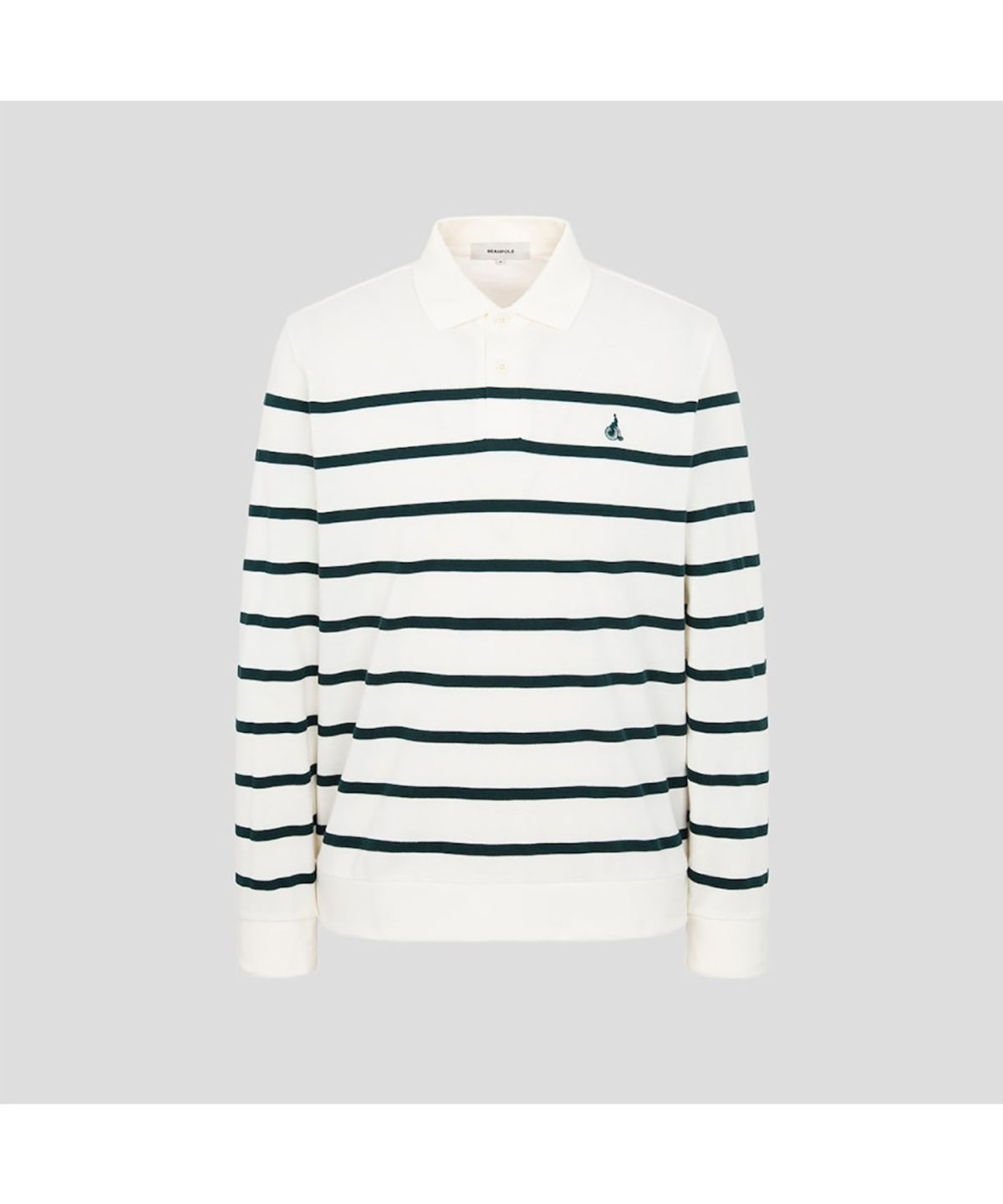 빈폴 멘(BEANPOLE MEN) 피케 스트라이프 칼라넥 티셔츠  아이보리