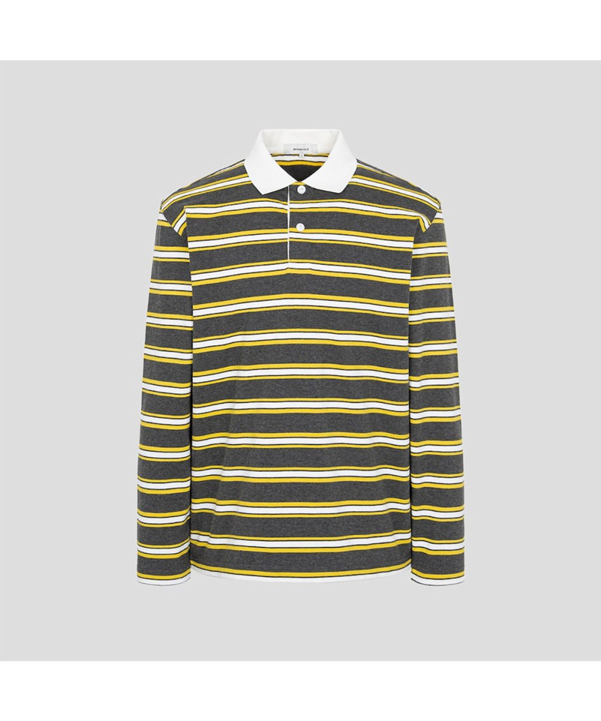 빈폴 멘(BEANPOLE MEN) 스트라이프 칼라넥 티셔츠  그레이 (BC5241C163)