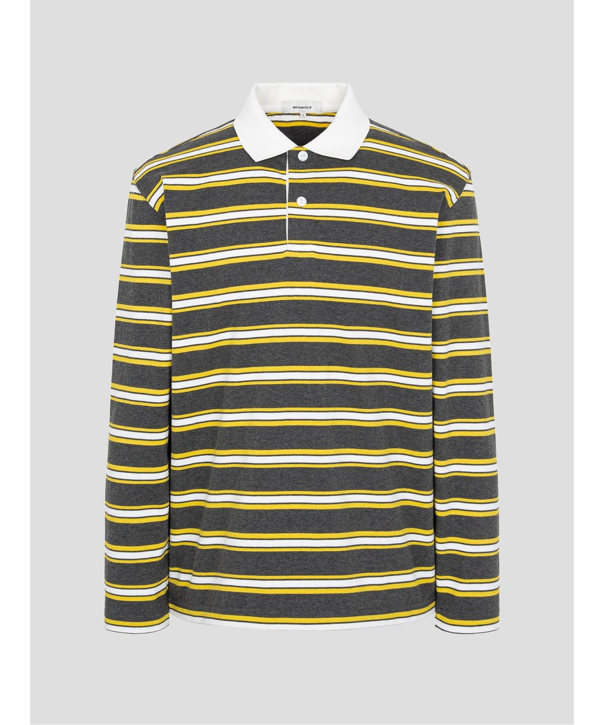 빈폴 멘(BEANPOLE MEN) 스트라이프 칼라넥 티셔츠  그레이 (BC5241C163)