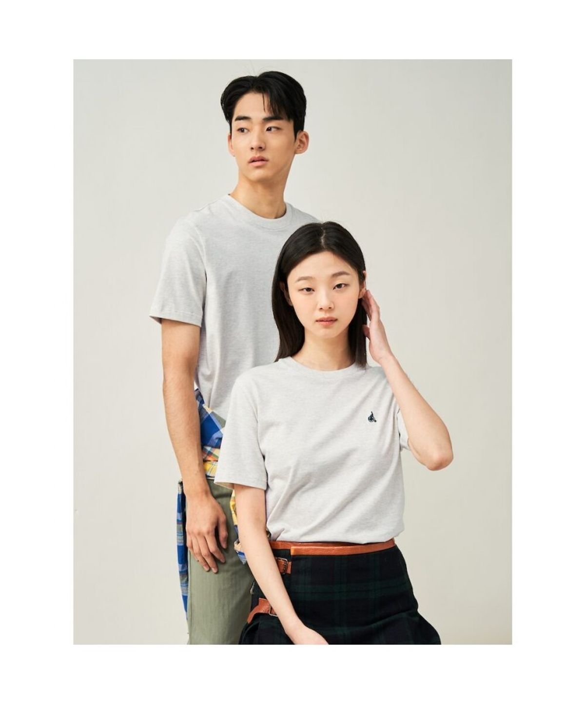 빈폴 멘(BEANPOLE MEN) [Essential] 수피마 코튼 라운드넥 티셔츠  아이보리 (BC5242E120)
