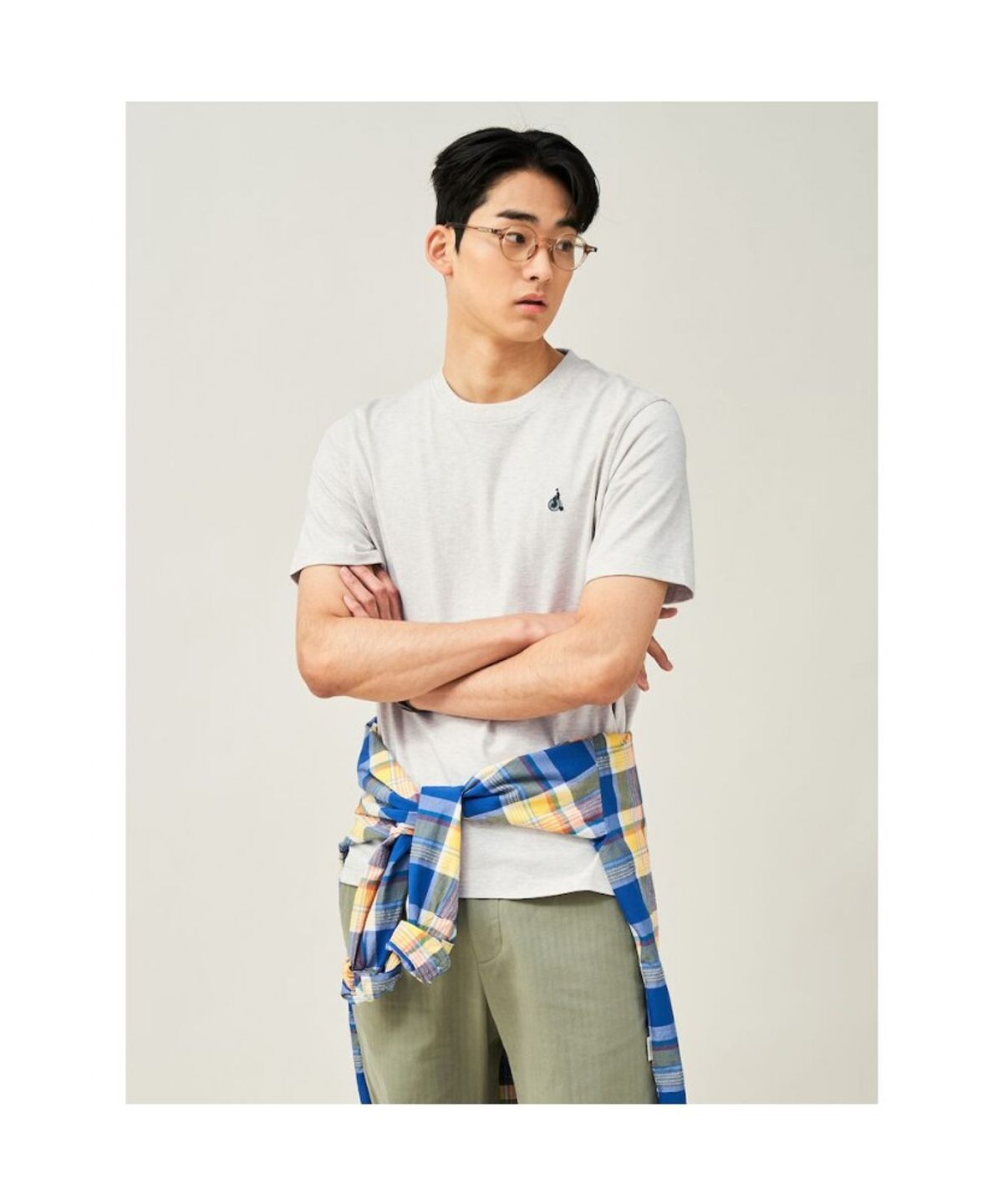 빈폴 멘(BEANPOLE MEN) [Essential] 수피마 코튼 라운드넥 티셔츠  아이보리 (BC5242E120)