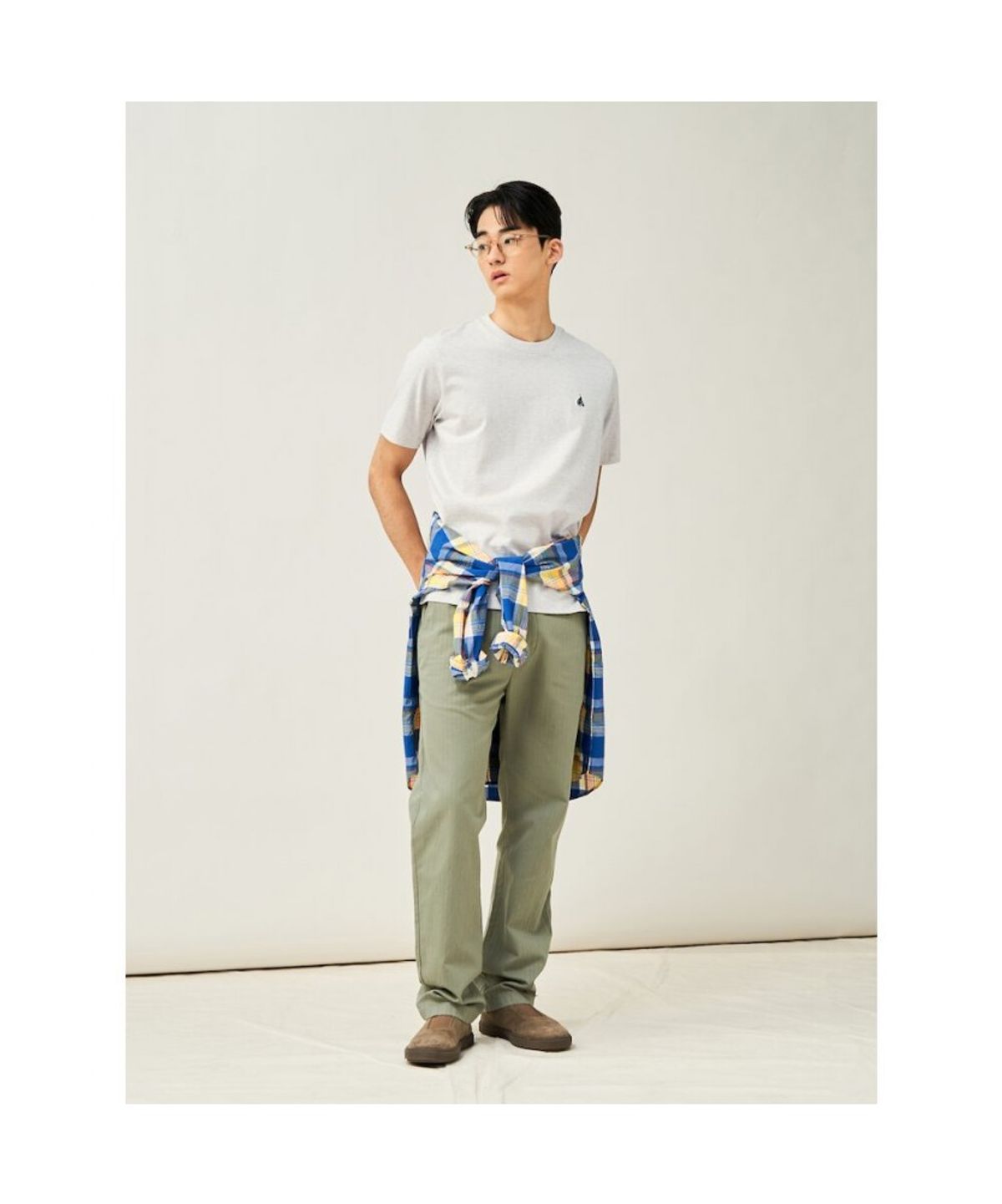빈폴 멘(BEANPOLE MEN) [Essential] 수피마 코튼 라운드넥 티셔츠  아이보리 (BC5242E120)