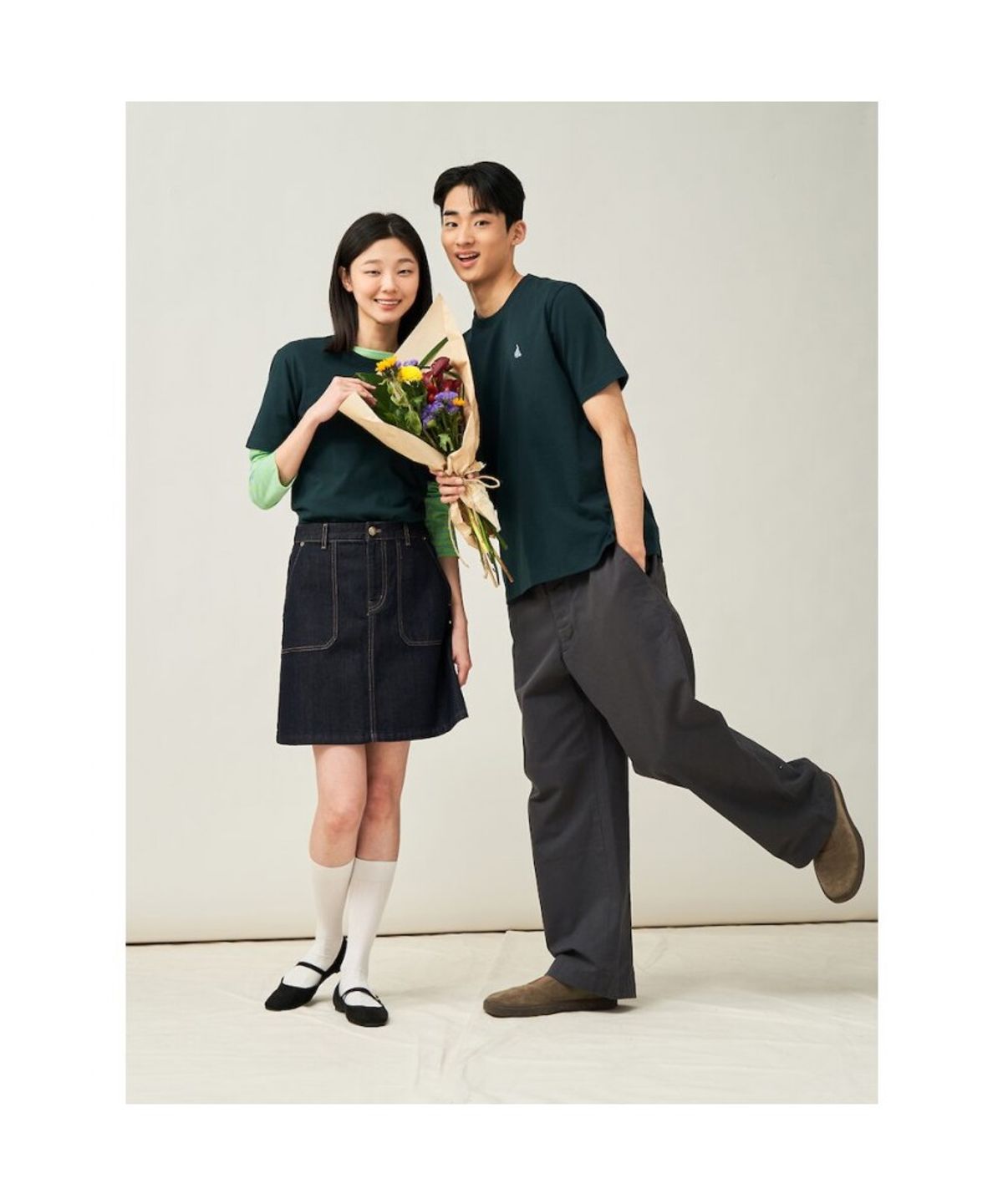 빈폴 멘(BEANPOLE MEN) [Essential] 수피마 코튼 라운드넥 티셔츠  그린 (BC5242E12M)