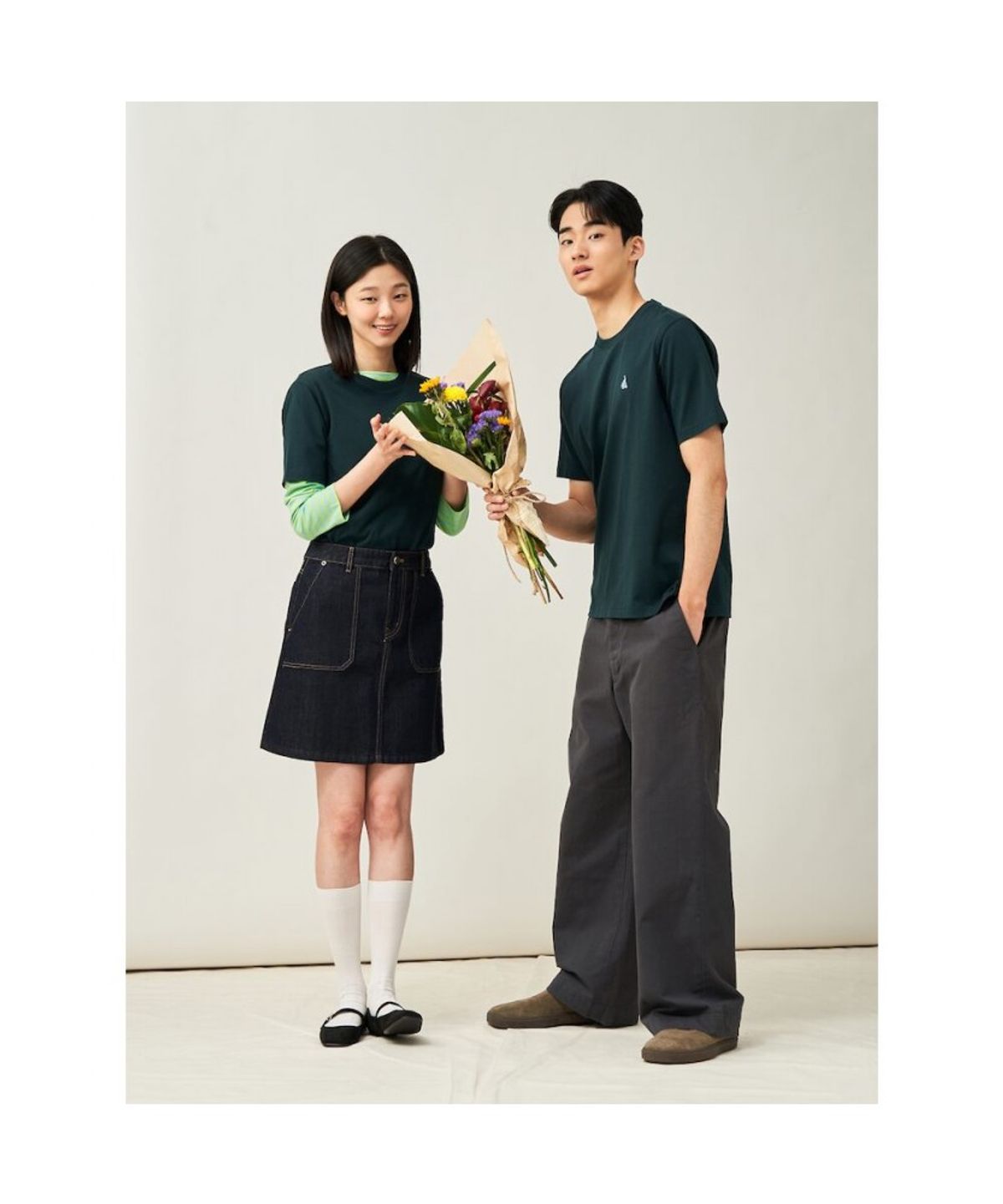 빈폴 멘(BEANPOLE MEN) [Essential] 수피마 코튼 라운드넥 티셔츠  그린 (BC5242E12M)