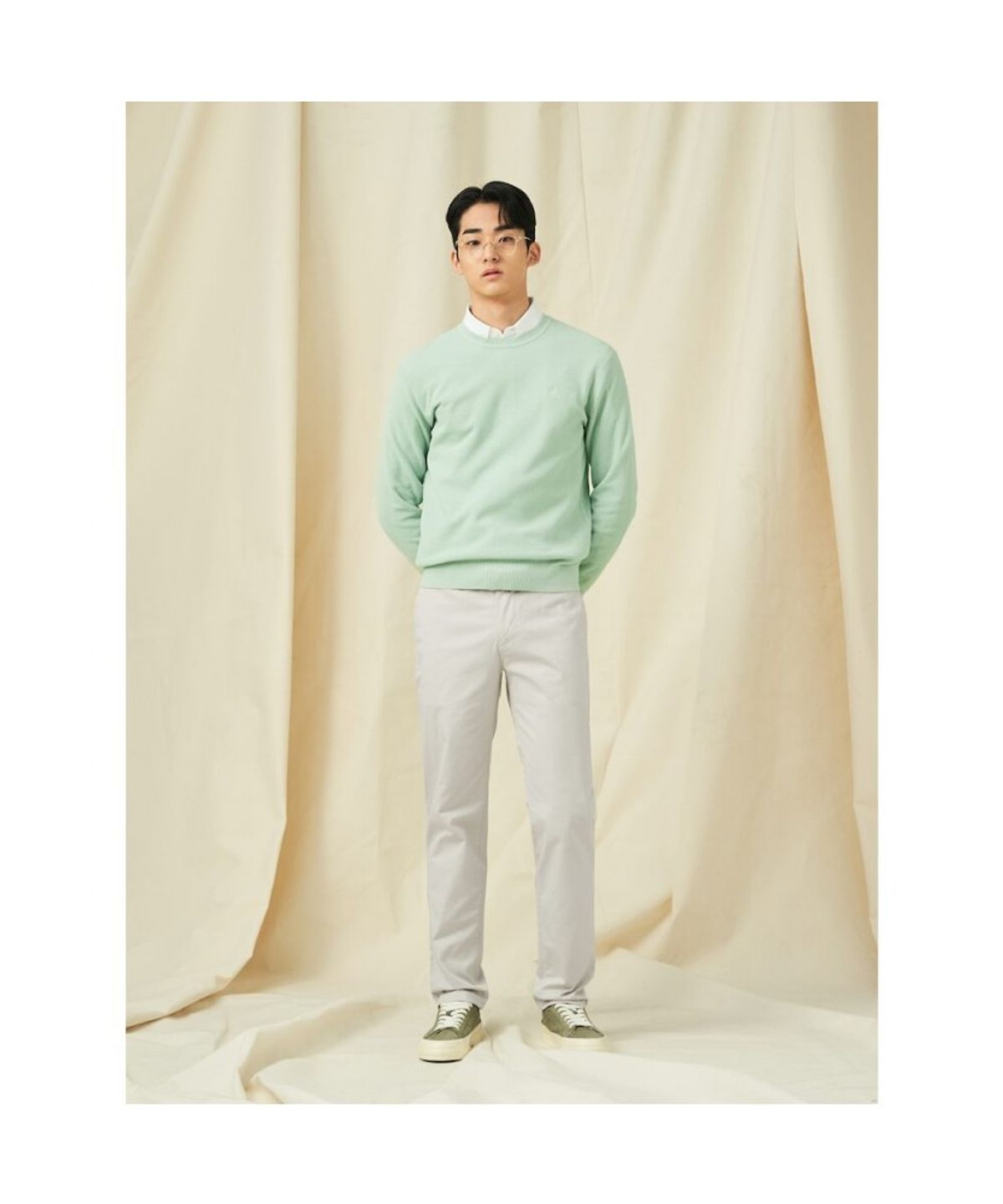 빈폴 멘(BEANPOLE MEN) [Essential]봄 치노 슬림 팬츠  아이보리 (BC5121E010)