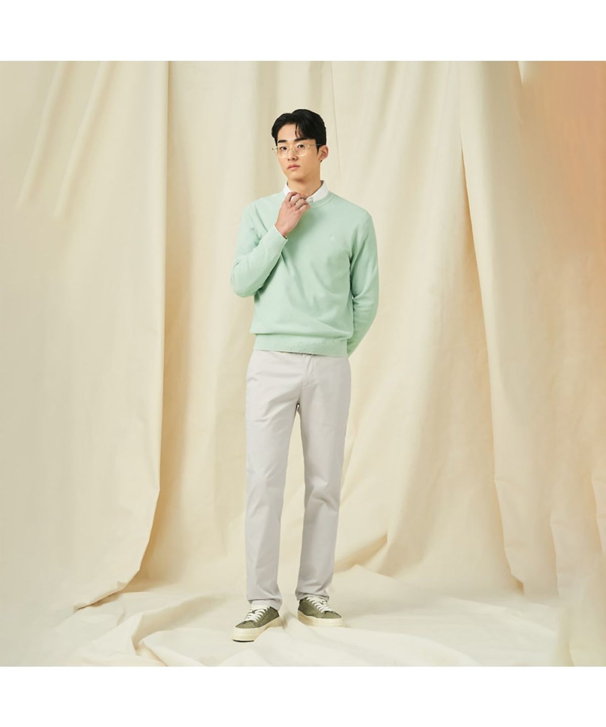빈폴 멘(BEANPOLE MEN) [Essential]봄 치노 슬림 팬츠  아이보리 (BC5121E010)