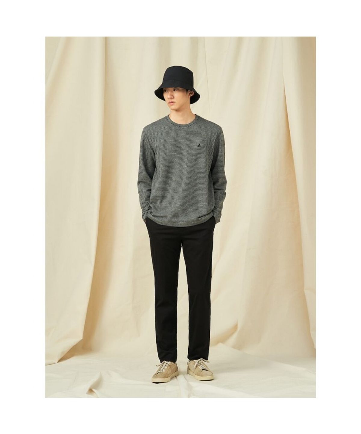 빈폴 멘(BEANPOLE MEN) [Essential]봄 치노 슬림 팬츠  블랙 (BC5121E015)