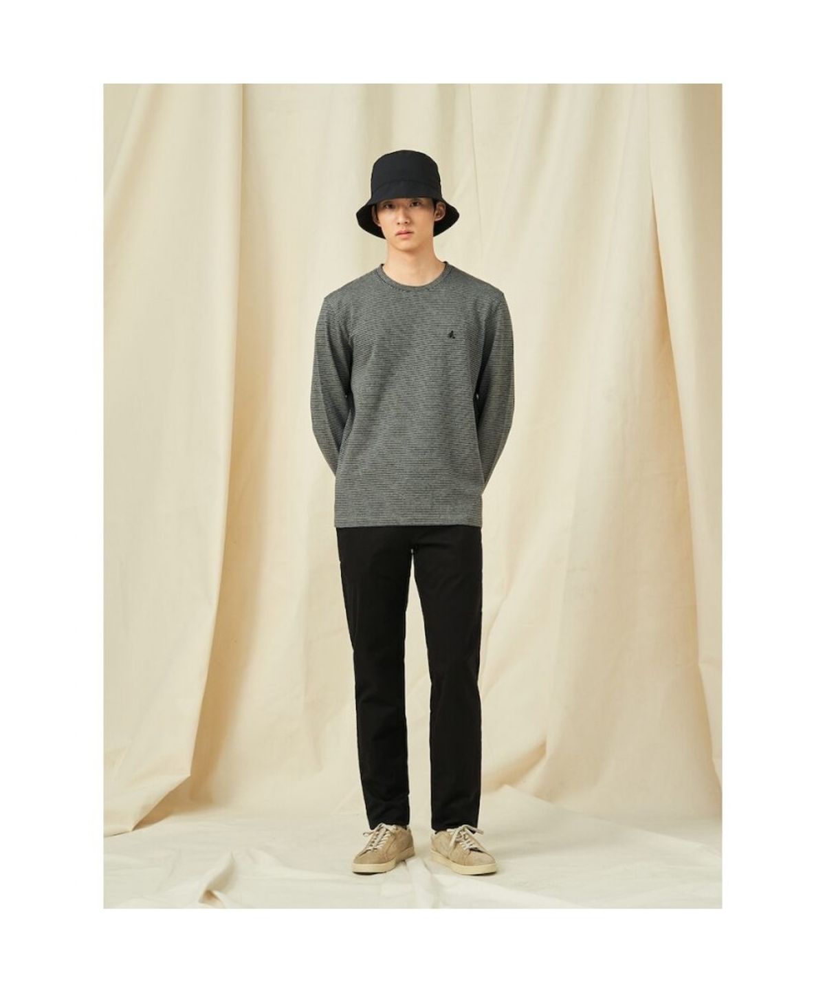 빈폴 멘(BEANPOLE MEN) [Essential]봄 치노 슬림 팬츠  블랙 (BC5121E015)